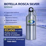 Set 12 Botellas Roscas Silver 600ml – ..