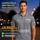 Camisa Polo Gris con Cinta Reflect..
