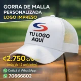 Gorra de Malla Color Blanco Logo Perso..