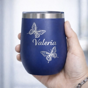 Vaso Térmico 12oz Azul Navy – Estilo Huevera | Grabado Láser Premium