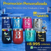 Set 24 Vasos Térmicos 12oz -   Personalizado Grabado Láser