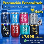Set 50 Vasos Térmicos 12oz -   Personalizado Grabado Láser