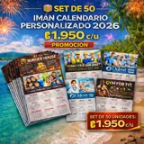 50 Calendarios Iman Personalizado 2026..