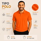 Tipo Polo Dry Fit color naranja ₡4850 ..