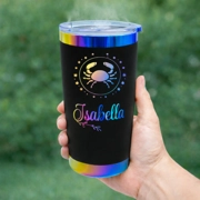 Vaso Térmico 20oz Negro con Tornasol – Personalizado Grabado Láser