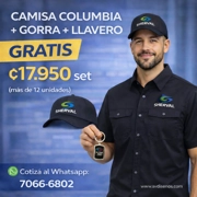Set Corporativo Columbia Manga Corta + Gorra + Llavero (Gratis) -  (₡17,950)
