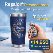 Vaso Térmico 20oz Azul Navy – Nombre Personalizado Grabado Láser