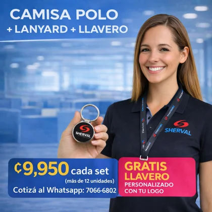 Set Camisa Polo + Lanyard + Llavero (Regalía) - ₡9950c/u (,12 unidades)