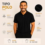 Tipo Polo Dry Fit color negro ₡4850 (m..
