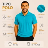 Tipo Polo Dry Fit color turquesa ₡4850..