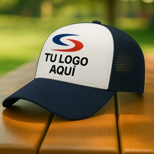 Gorra de Malla Color Azul Navy Logo Personalizado -₡2750 (12 unidades)