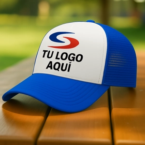 Gorra de Malla Color Azul Rey Logo Personalizado -₡2750  (12 unidades)
