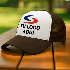 Gorra de Malla Color Cafe Logo Personalizado - ₡2750 (12 unidades=