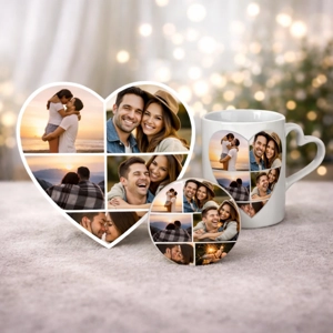 Set Taza +  Retratro de madera + Iman  – Edición Enamorados ❤