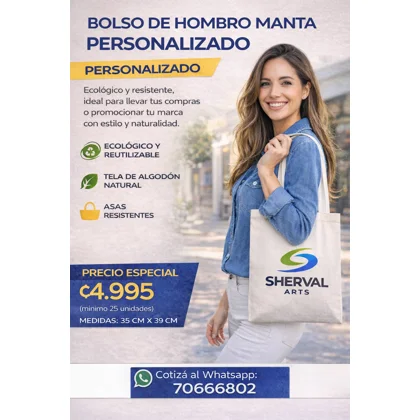 Set de 25 Bolsas de compras personalizadas de MANTA