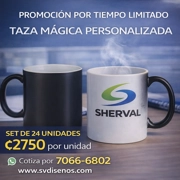 Set 24 Tazas Mágicas 11 oz Personalizadas - ₡2,750 c/u (24 unidades)