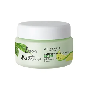 Loção Facial Matificante com Tea Tree e Lima Biológicos Love Nature L