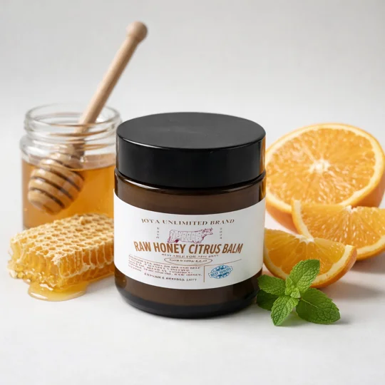 100% Grass-Fed Beef Tallow Raw Honey Citrus Balm