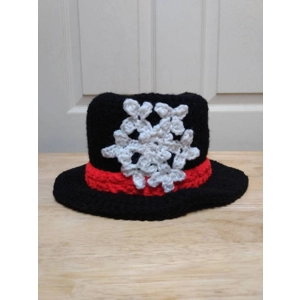 Winter Top Hat Toilet Paper Cover,  Black Hat Toilet Tissue Roll Cover, Toilet Paper Holder, Snowfla