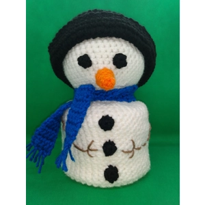 Snowman Toilet Paper Cover, winter toilet paper holder, snow theme bathroom décor, handmade gift, to