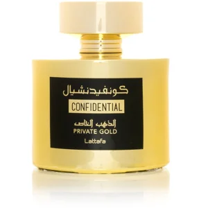 Lattafa Lattafa Confidential Private Gold EDP parfumuotas vanduo Unisex, 100 ml (6291107459707)