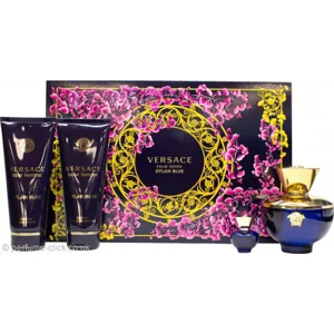 Versace Pour Femme Dylan Blue Gift Set 100ml EDP + 5ml EDP + 100ml Shower Gel + 100ml Body Lotion