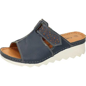 Comfortabel Damen Pantoletten - blau