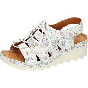 Comfortabel Damen Sandaletten - weiß (3)