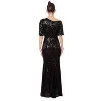 Elegant Black Sequin Maxi Dress – Glamorous Evening & Formal Occasion Dress