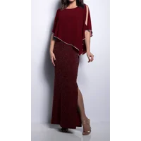 Frank Lyman Long Dress With Overlay