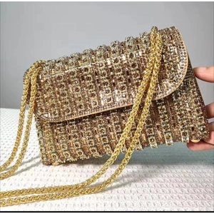 Gold Diamond Shoulder Bag