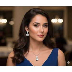 Zircon Crystal Pendant Set