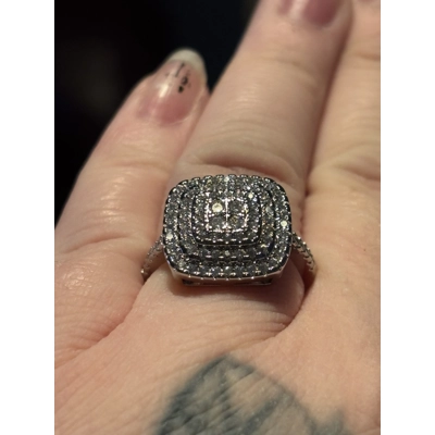 Sterling Silver Moissanite Ring