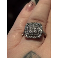 Sterling Silver Moissanite Ring