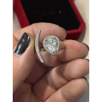 Sterling Silver Pear Shape Zircon Ring