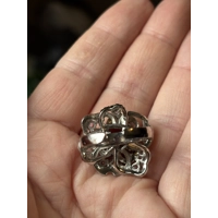 Sterling Silver Clear, Red & Pink Zircon Ring