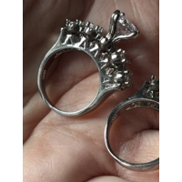 Sterling Silver Zircon Engagement & Wedding Ring Set