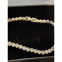 Sterling Silver Zircon Tennis Bracelet