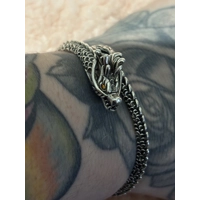 Sterling Silver Unisex Dragon Bangle Bracelet