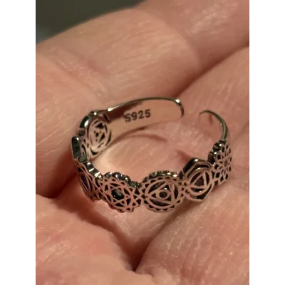 Sterling Silver Adjustable Chakra Ring