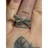 Sterling Silver Zircon Bow Ring