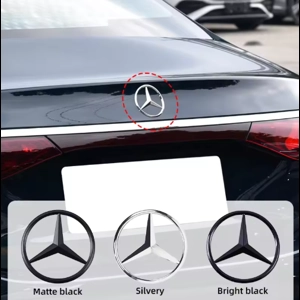 Emblema Posteriore 9cm per Mercedes (S320 C180 E320 A200 CLA CLS ML)