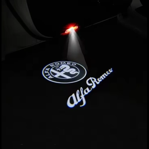 Coppia Luci LED Proiettore Logo Alfa Romeo – Benvenuto sottoporta (Plug & Play)