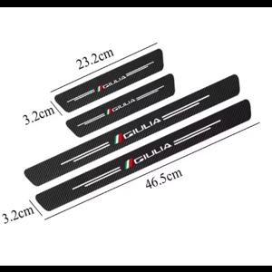 Set 4 pz Battitacco Alfa Romeo Giulia – Protezione Portiera in Fibra di Carbonio – Look Sportivo