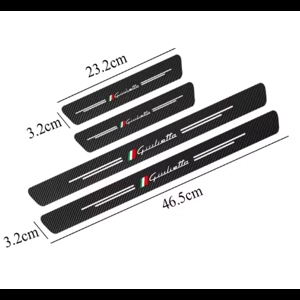 Set 4 pz Battitacco Alfa Romeo Giulietta– Protezione Portiera in Fibra di Carbonio – Look Sportivo