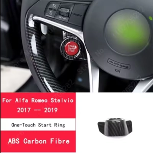Cornice Tasto Accensione Carbon Look per Alfa Romeo Stelvio (2017-2019)