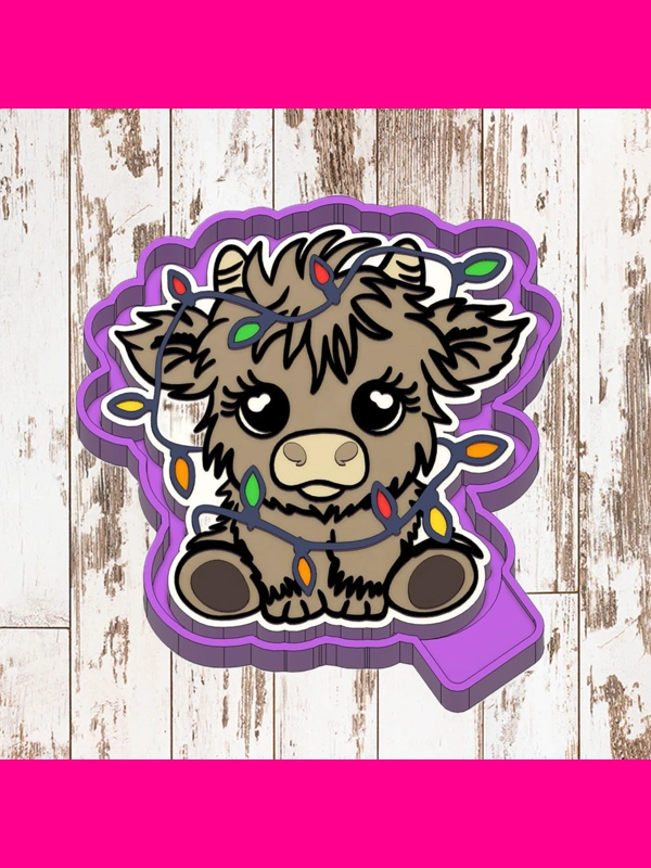 Christmas Highland Cow Freshie (XL)
