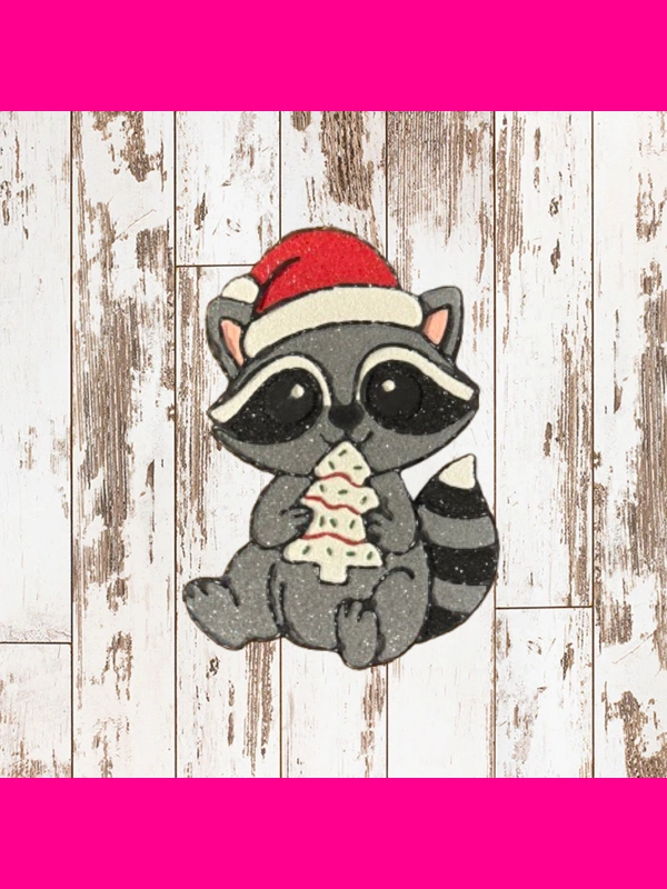 Christmas Raccoon Freshie