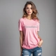 Pink Diamante Embellished Printed T-Shirt