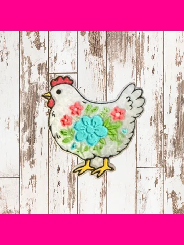 Floral Chicken Freshie